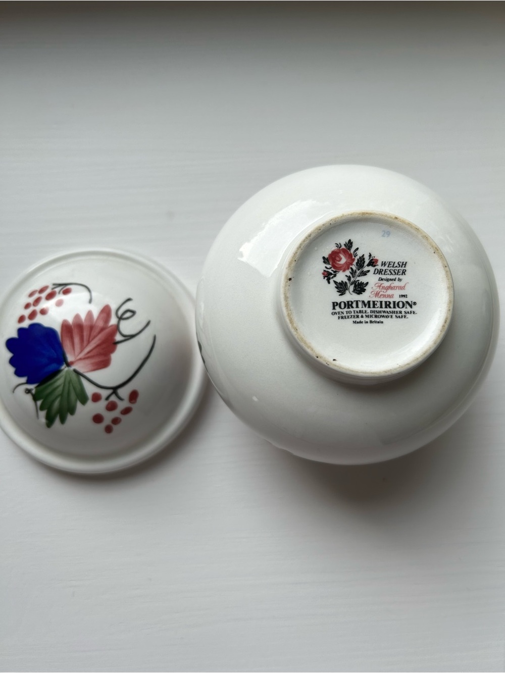 Portmeirion - Hand-Painted Floral Ceramic Sugar Jar - Picture 4 of 6